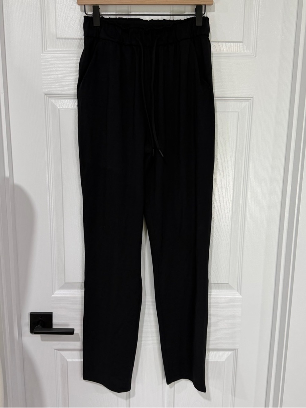 lululemon athletica Black Drawstring Tapered Joggers